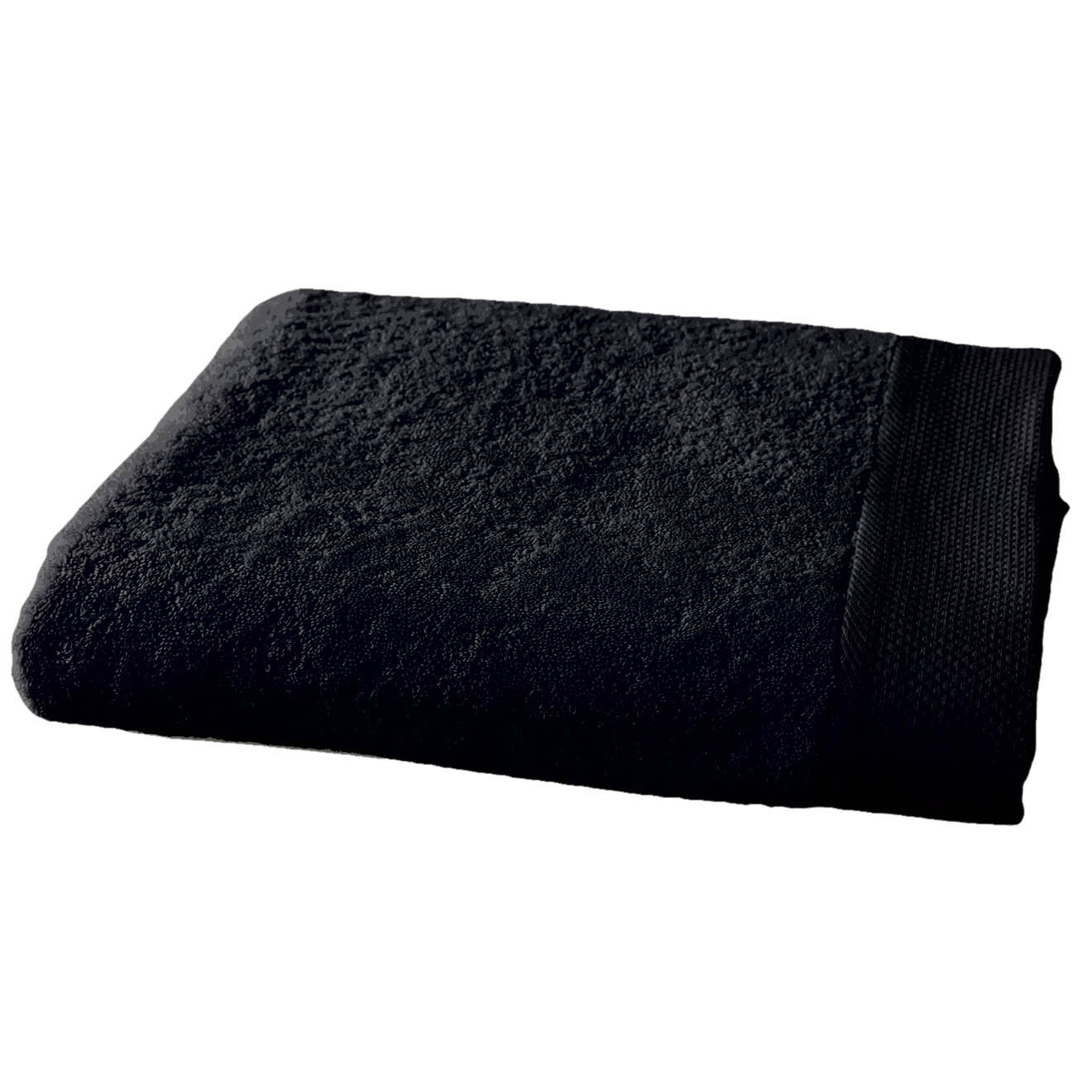soft by perle de coton - drap de bain noir - 100x150 cm