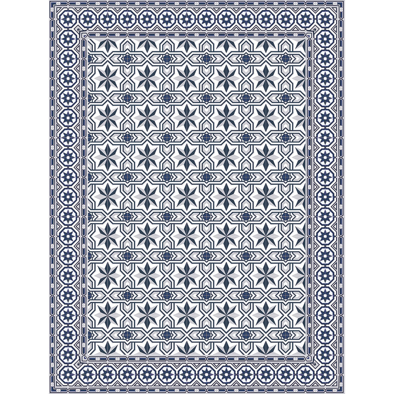 Tapis Amelie bleu - 100x133 cm