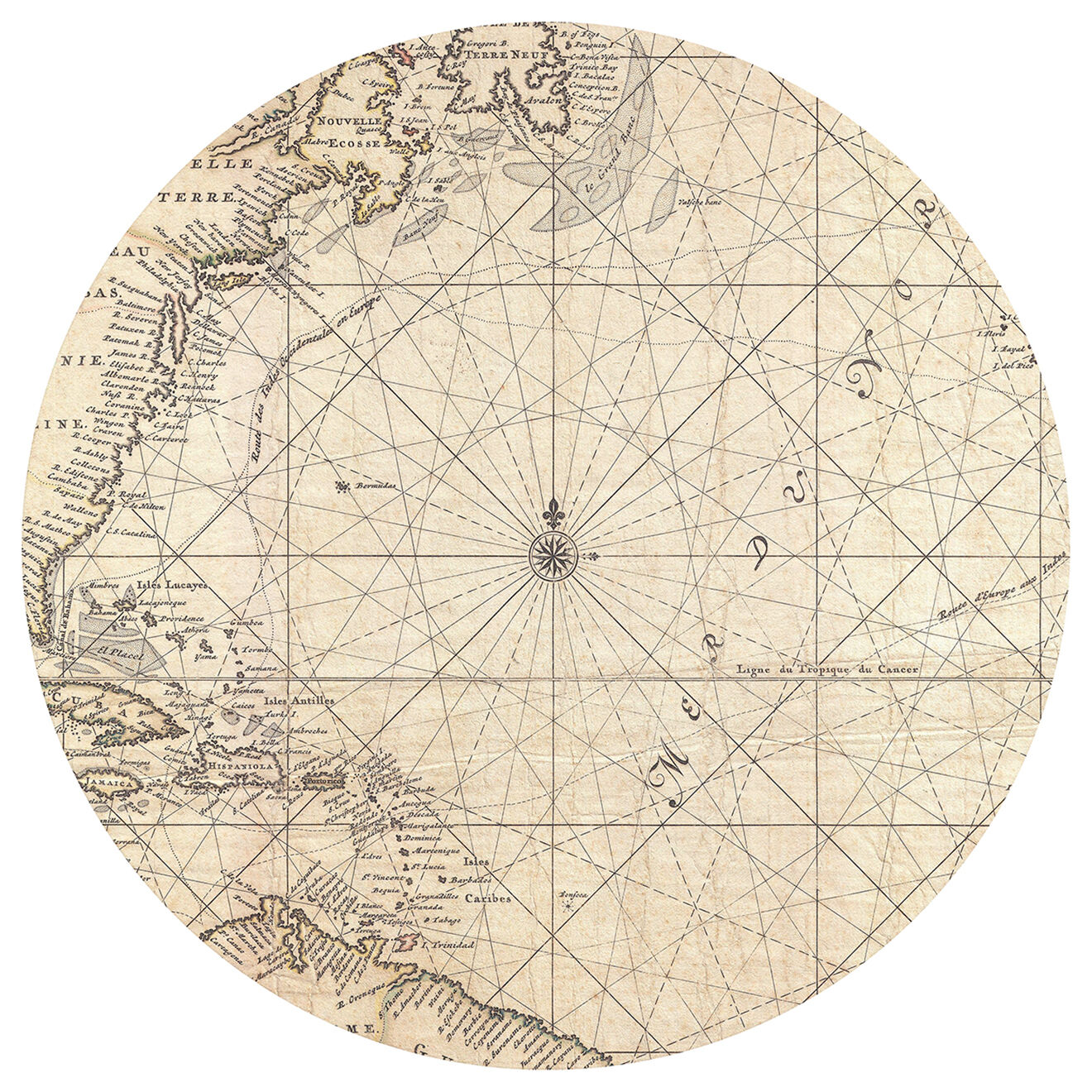 Tapis Victor beige/noir - D.120 cm