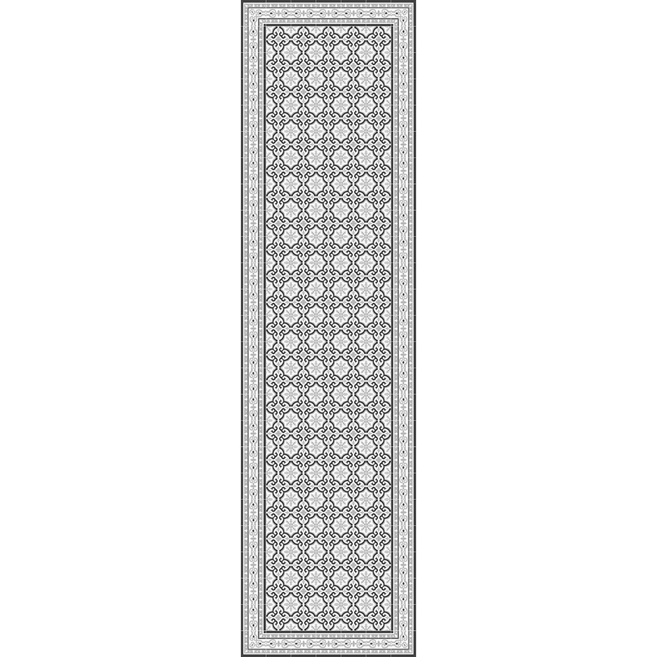 Tapis Colette gris/noir - 80x300 cm