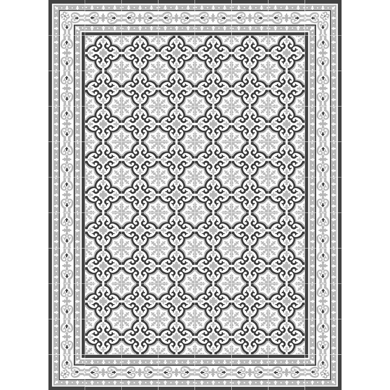 Tapis Colette gris/noir - 100x133 cm