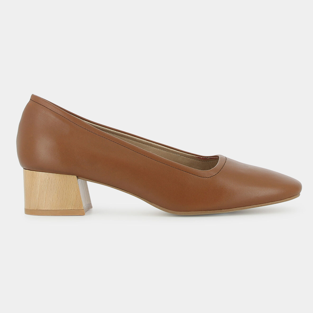 Ballerines en Cuir Ditan cognac