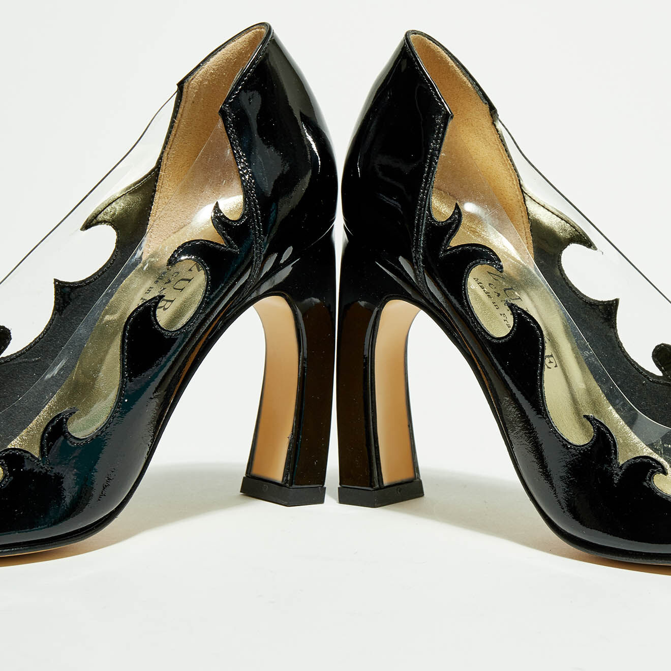 Escarpins en Cuir Vernis Liama noirs - Talon 9 cm