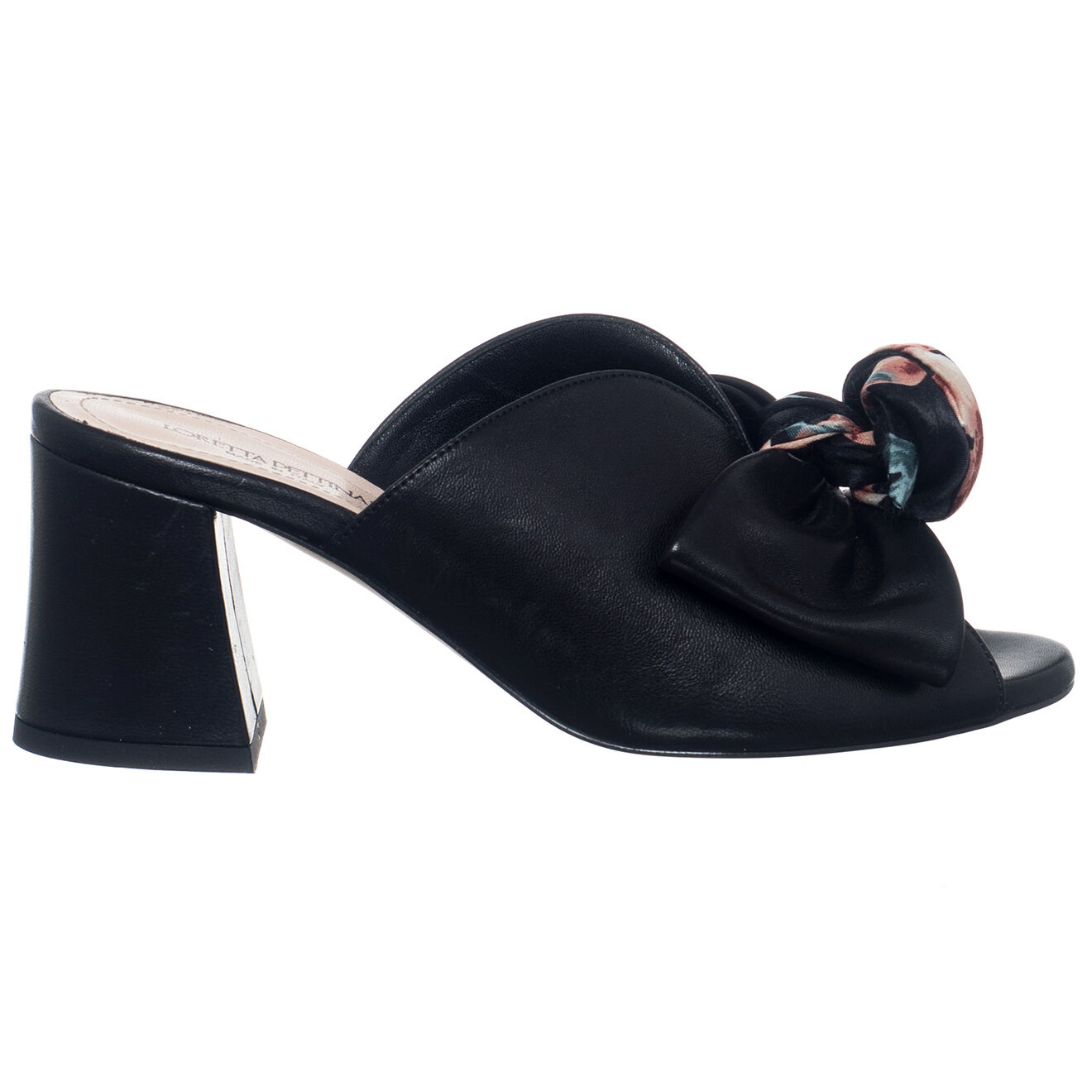 Mules en Cuir Lavina Lips noires - Talon 7 cm