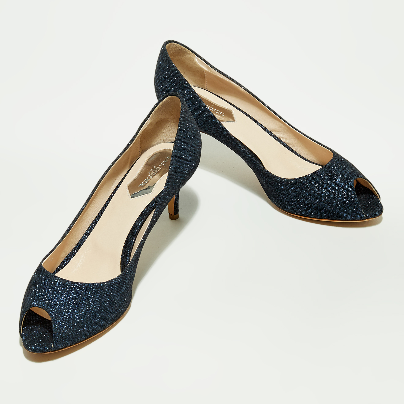 Trotters en Cuir à paillettes bleus