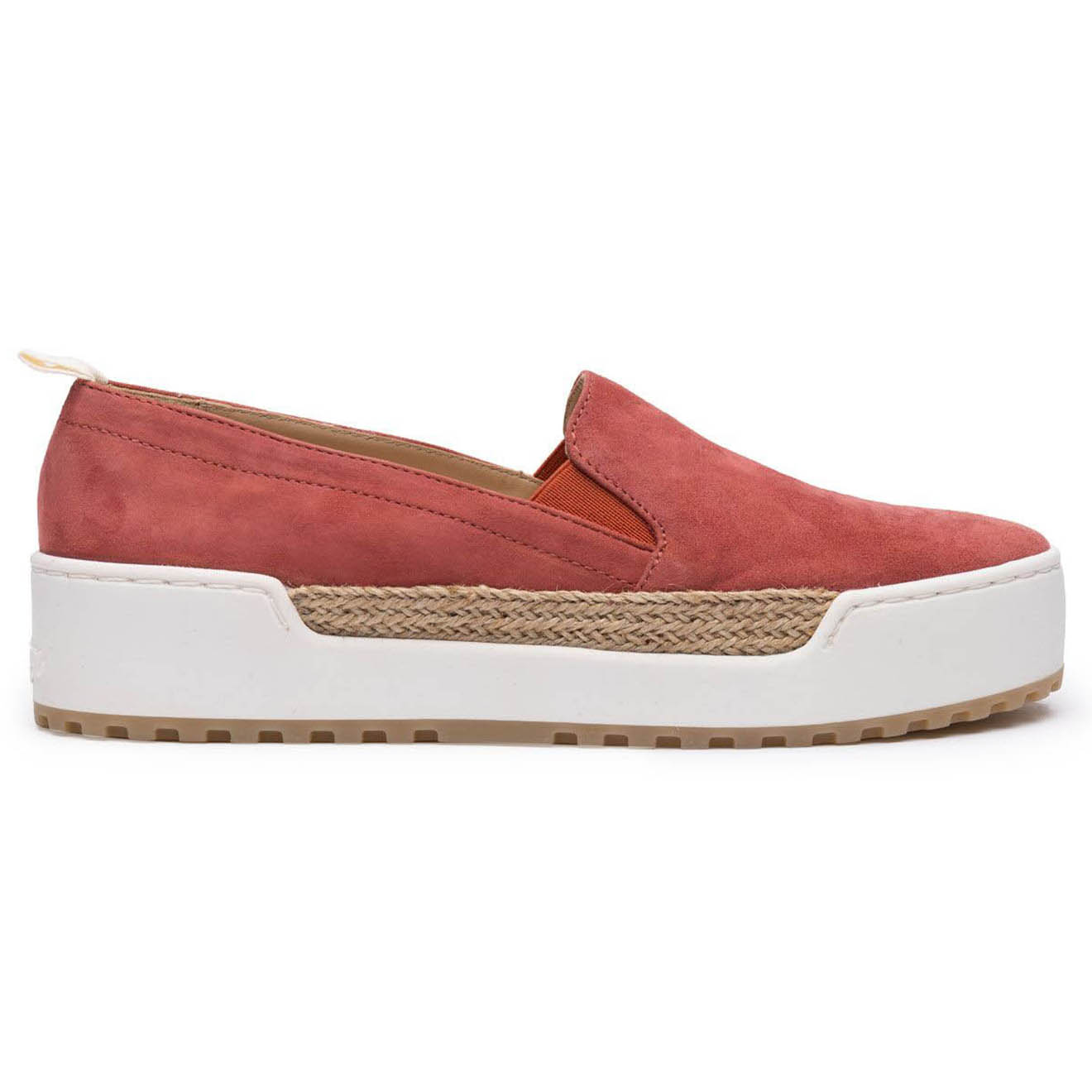 Slip-On en Velours de Cuir Ines rouges