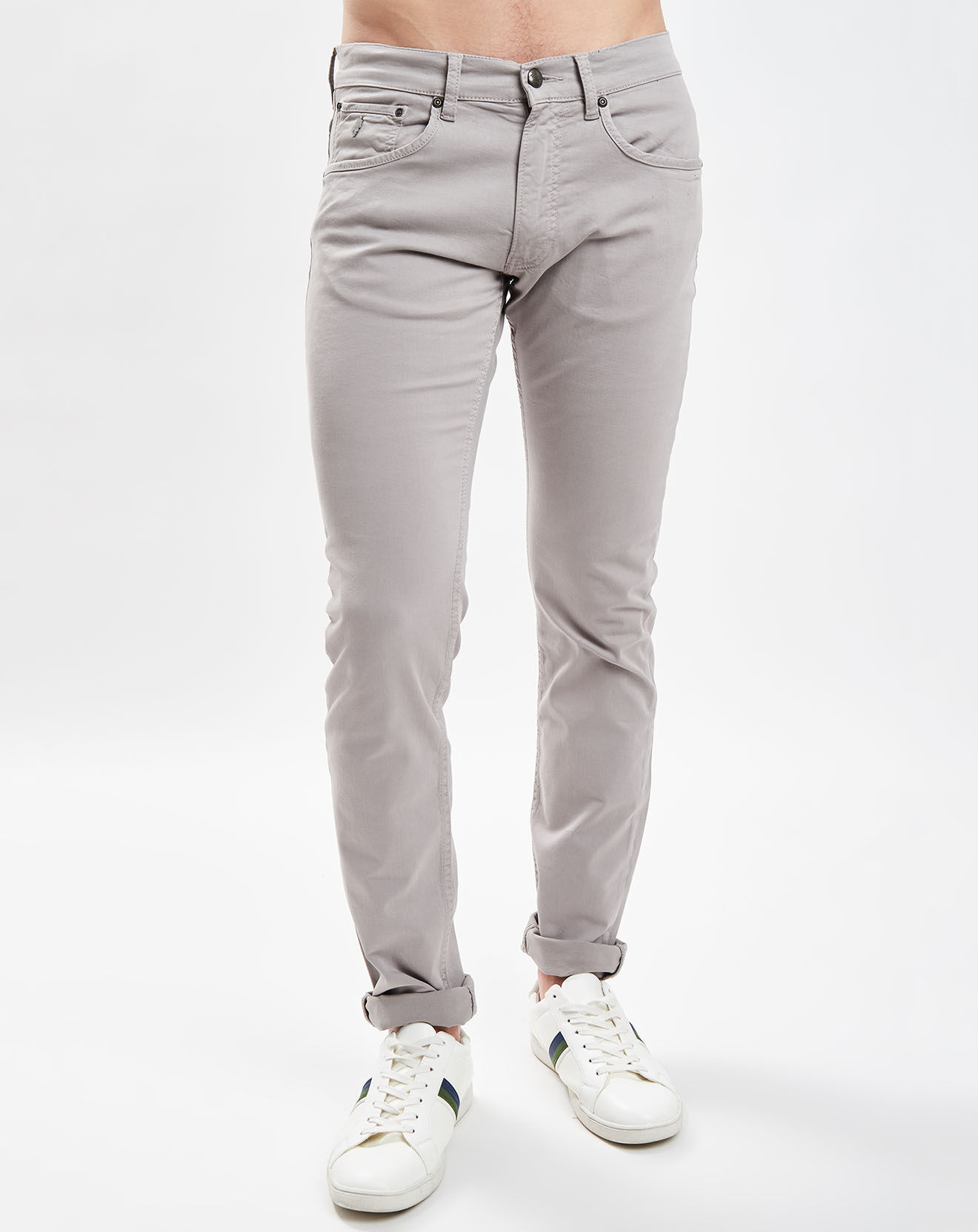 Pantalon 5 poches gris clair
