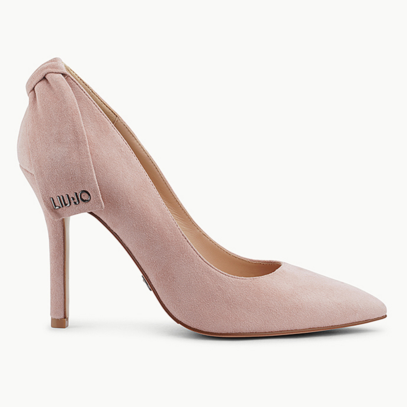 Escarpins en Velours de Cuir Bea nude - Talon 10 cm