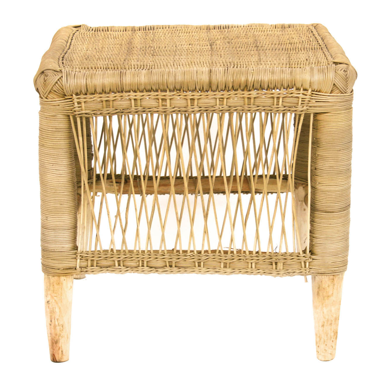 now's home - table d'appoint zomba marron - 40x40x40 cm