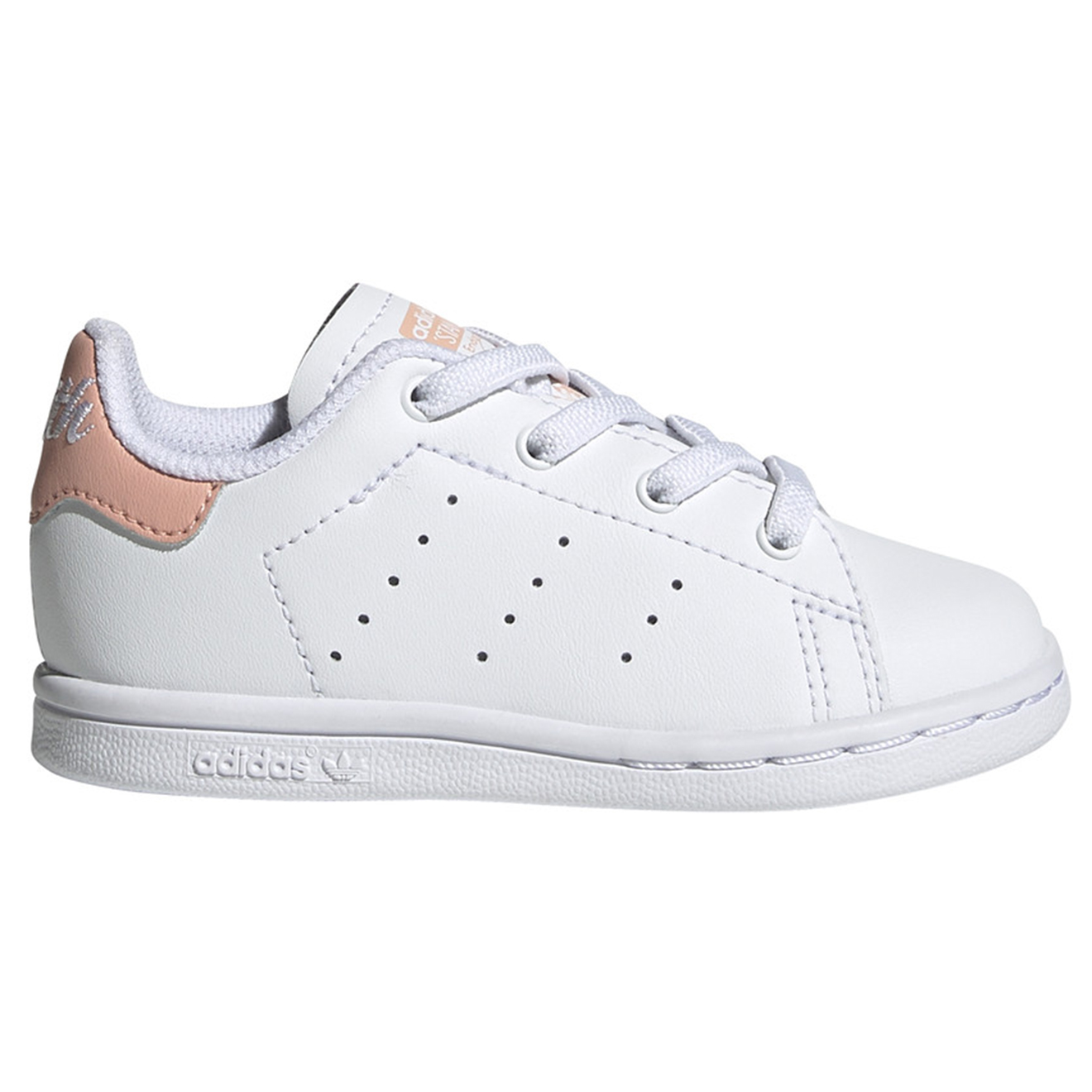 Adidas - Baskets en Cuir Stan Smith El I blanc/rose pâle