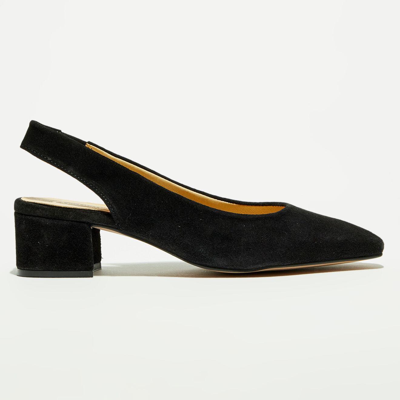 Slingbacks en Velours de Cuir noires