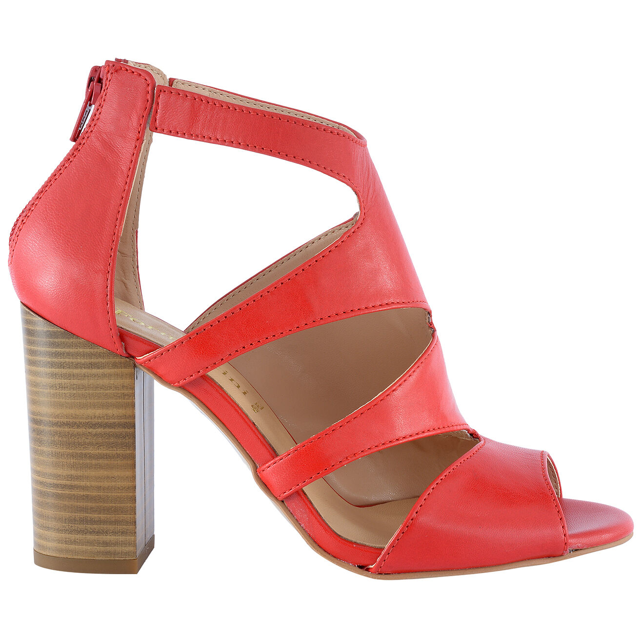 Sandales en Cuir Nappa rouges - Talon 9 cm
