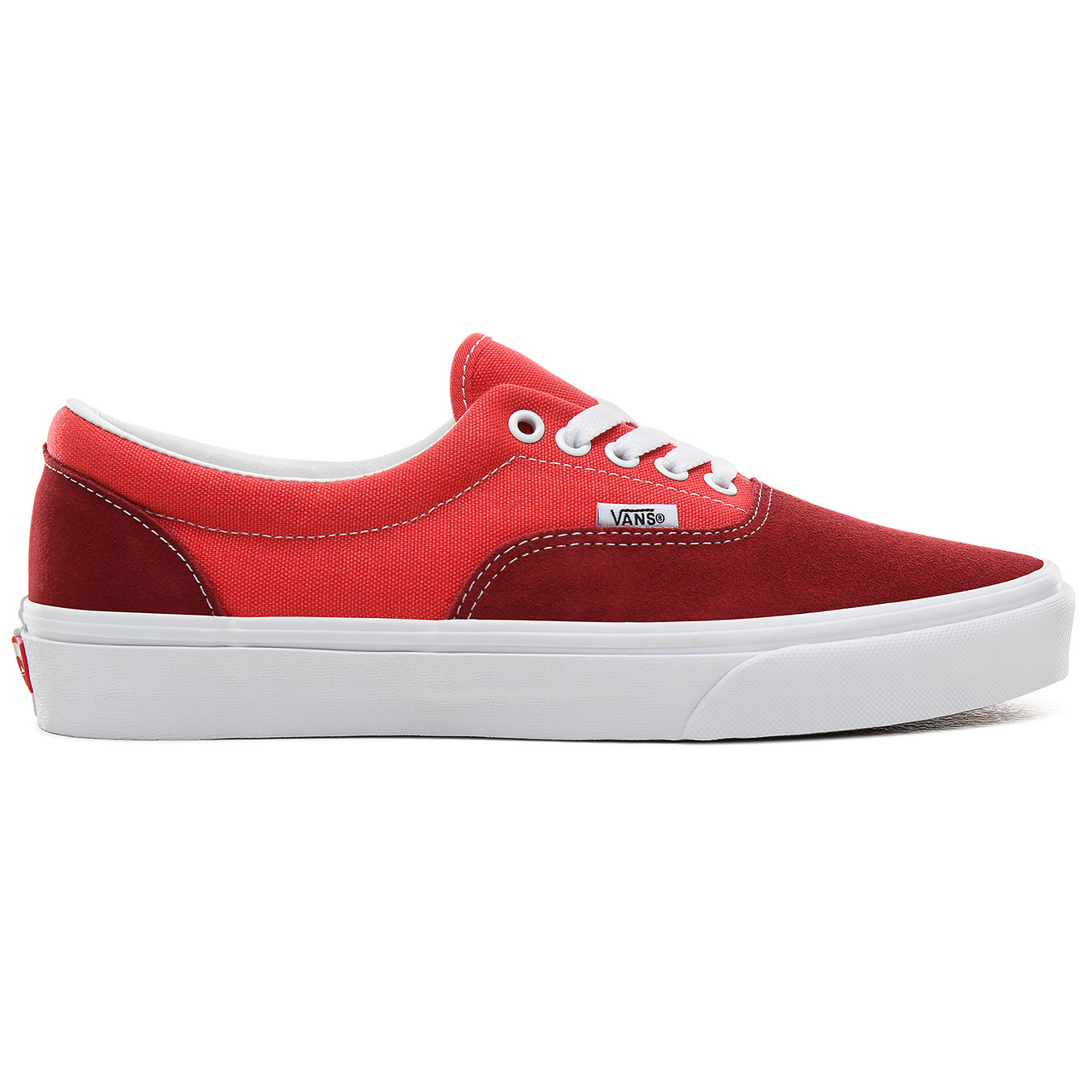 Vans - Sneakers en Velours de Cuir et Toile UA Era rouges