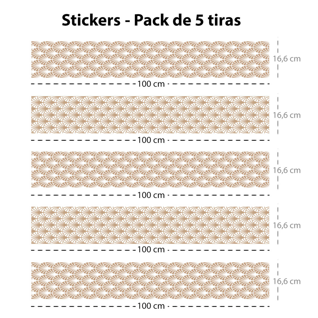 5 Bandes adhèsives Manhattan 2 taupe - 16.6x100 cm