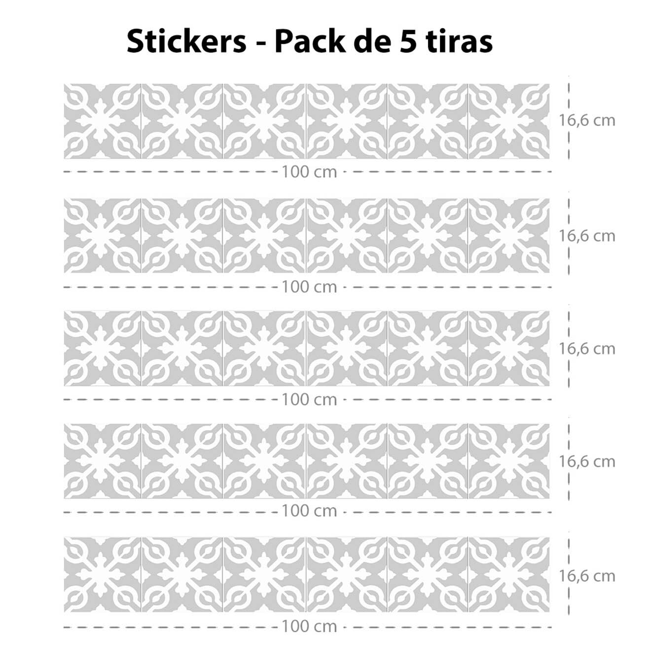 5 Bandes adhèsives Connect grises - 16.6x100 cm