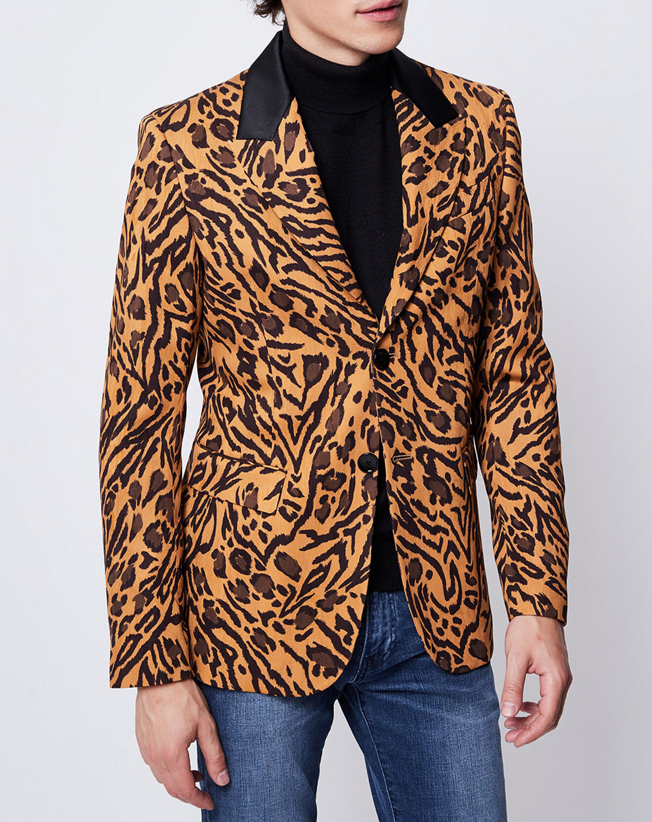 Veste imprimée léopard marron