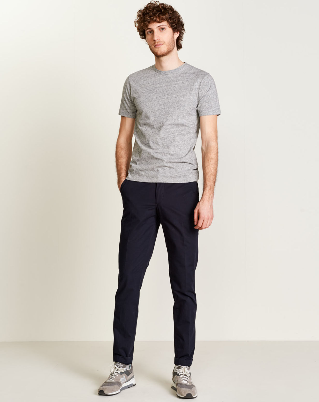 Pantalon chino slim Porths marine