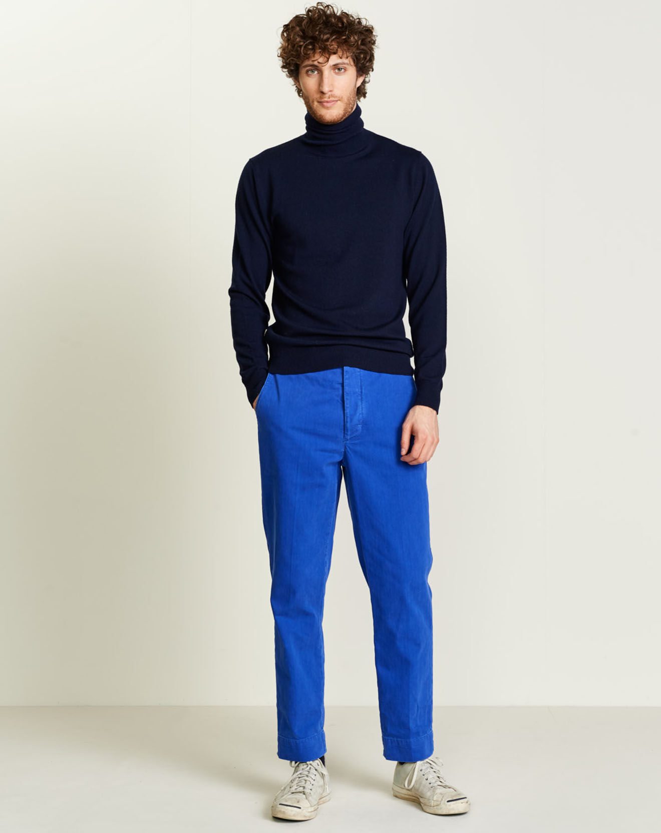 Pantalon chino slim Pyto bleu klein