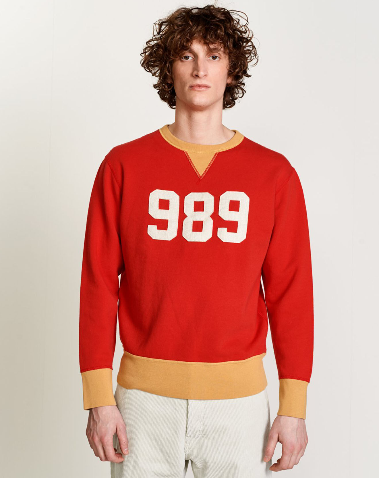 Sweat Blake en Coton rouge/orange