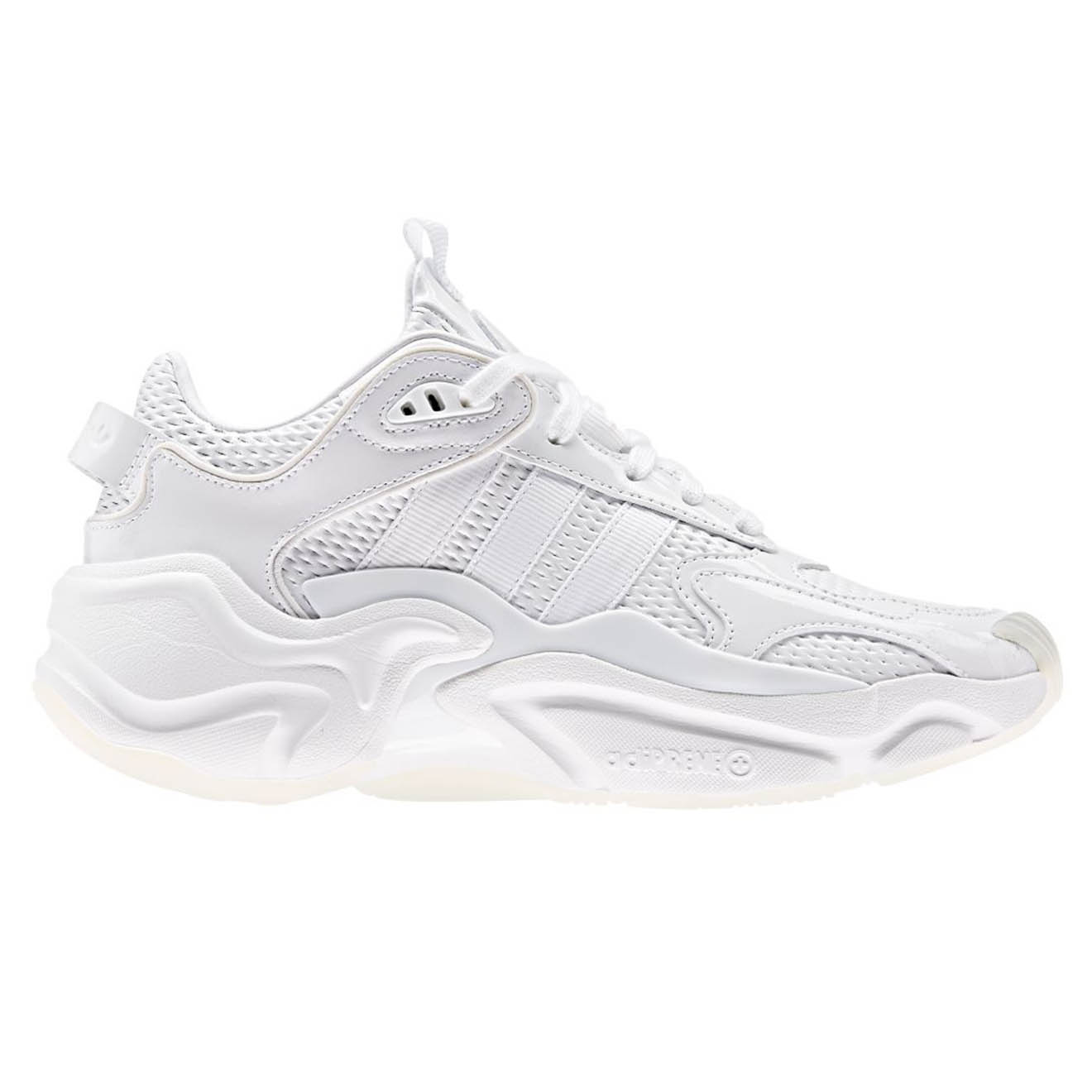 Adidas - Baskets en Cuir & Mesh Magnur Runner blanches