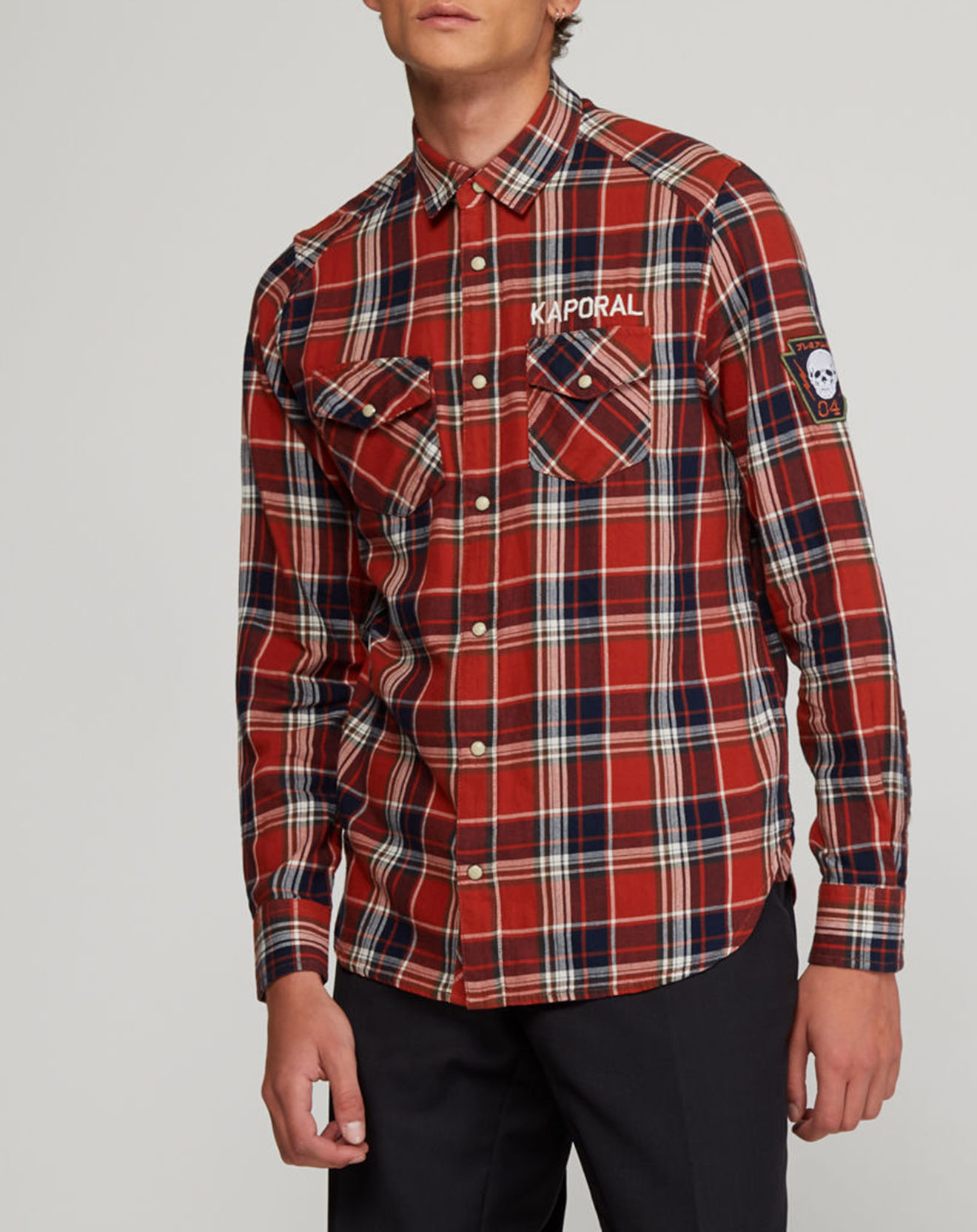 Chemise Femme KAPORAL 5 Blanche à Carreaux Rouge Bleu - Taille M, Excellent état