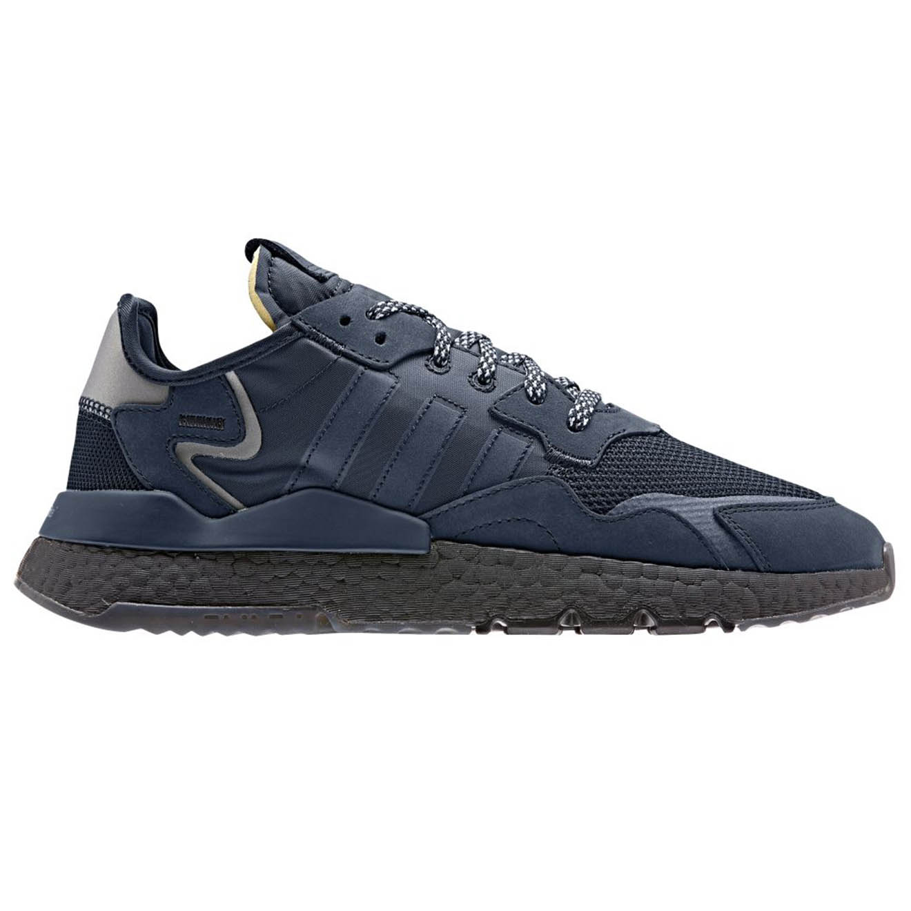 Adidas - Baskets en Cuir & Mesh Nite Jogger bleu marine