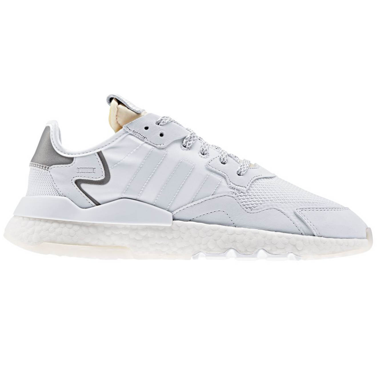 Adidas - Baskets en Cuir & Mesh Nite Jogger blanches