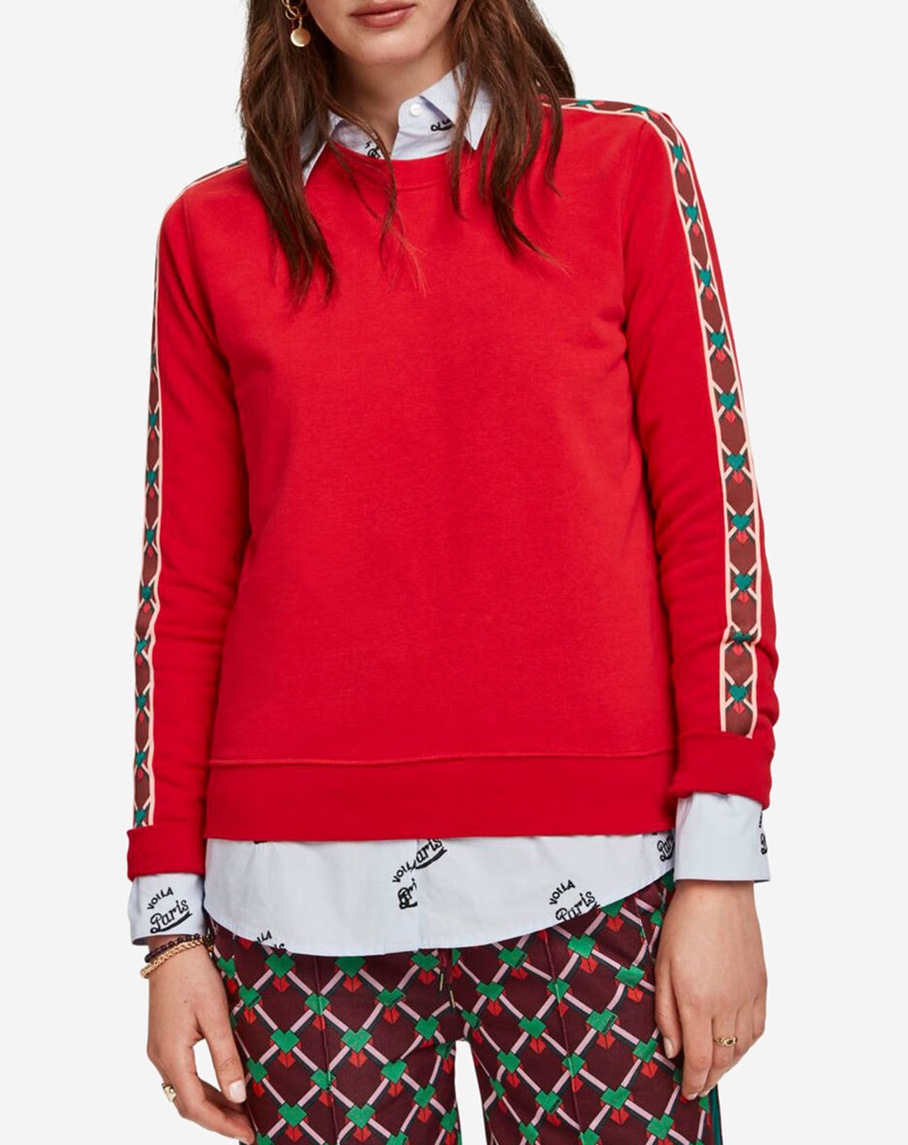 Sweat à liseré rouge