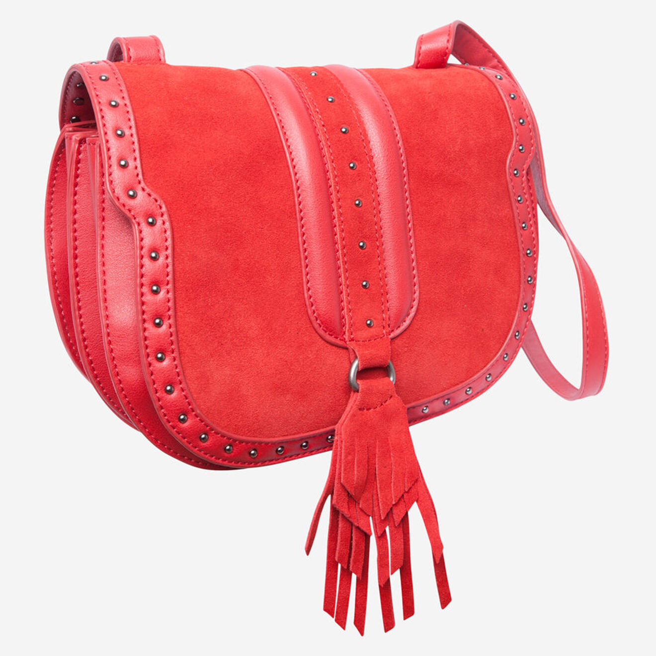 Sac bandoulière à rabat rouge 24x20x10 cm