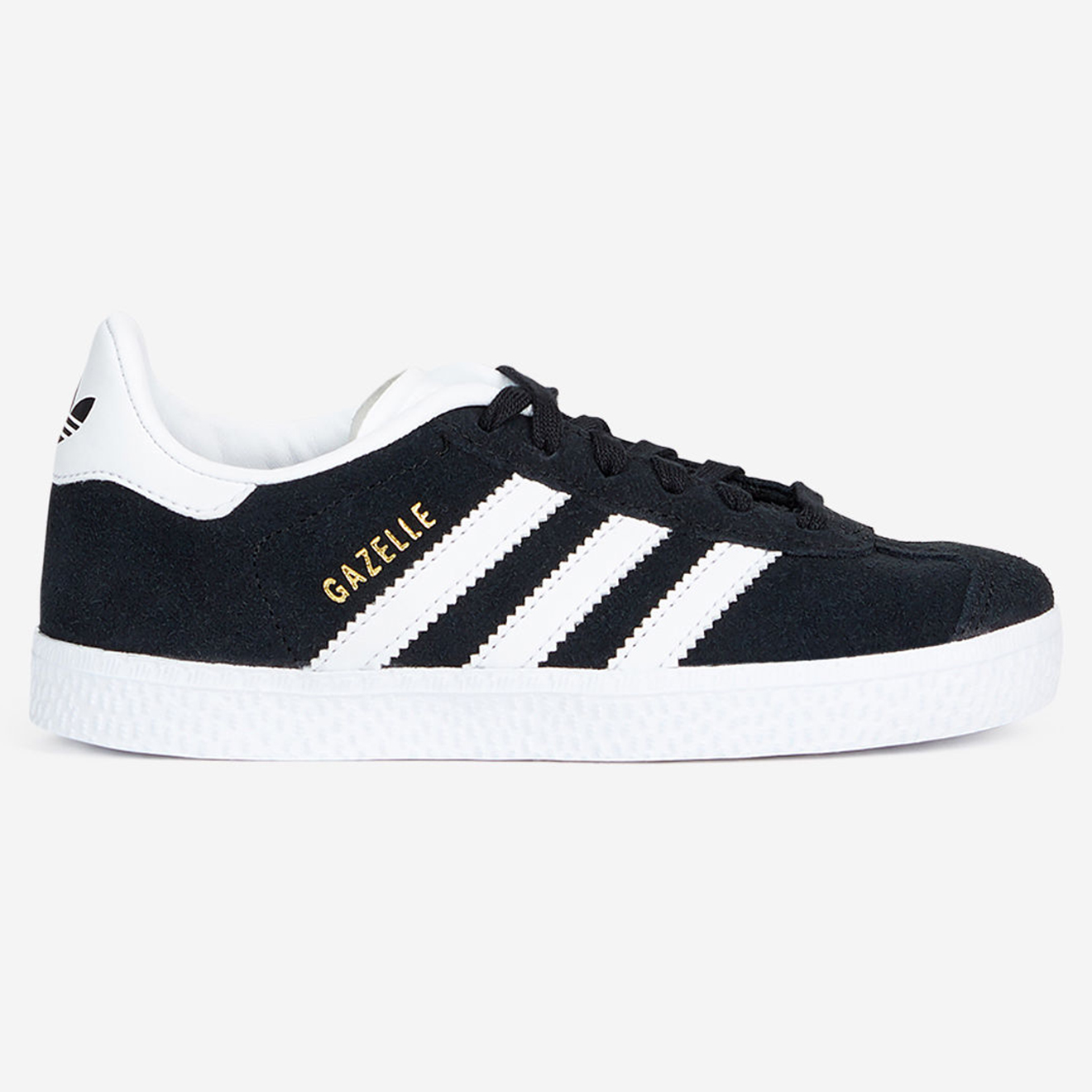 Adidas - Baskets en Velours de Cuir Gazelle 2 noir/blanc