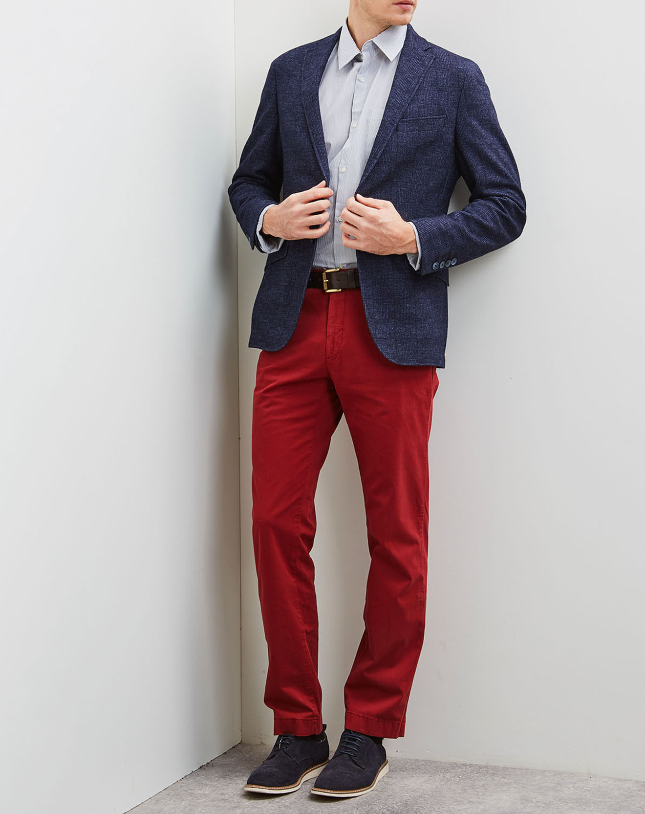 Veste en Laine mélangée bleue