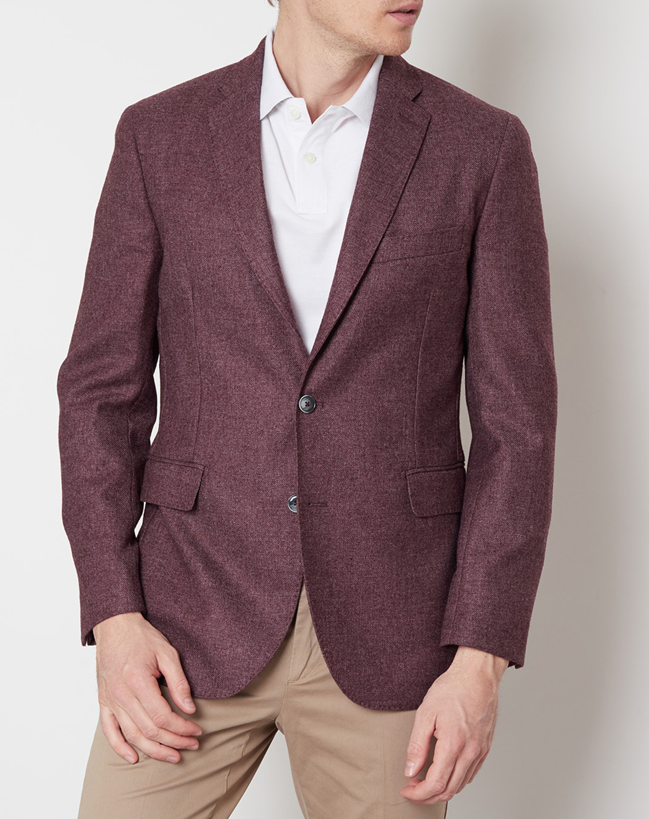 Veste en Laine mélangée Blazer framboise