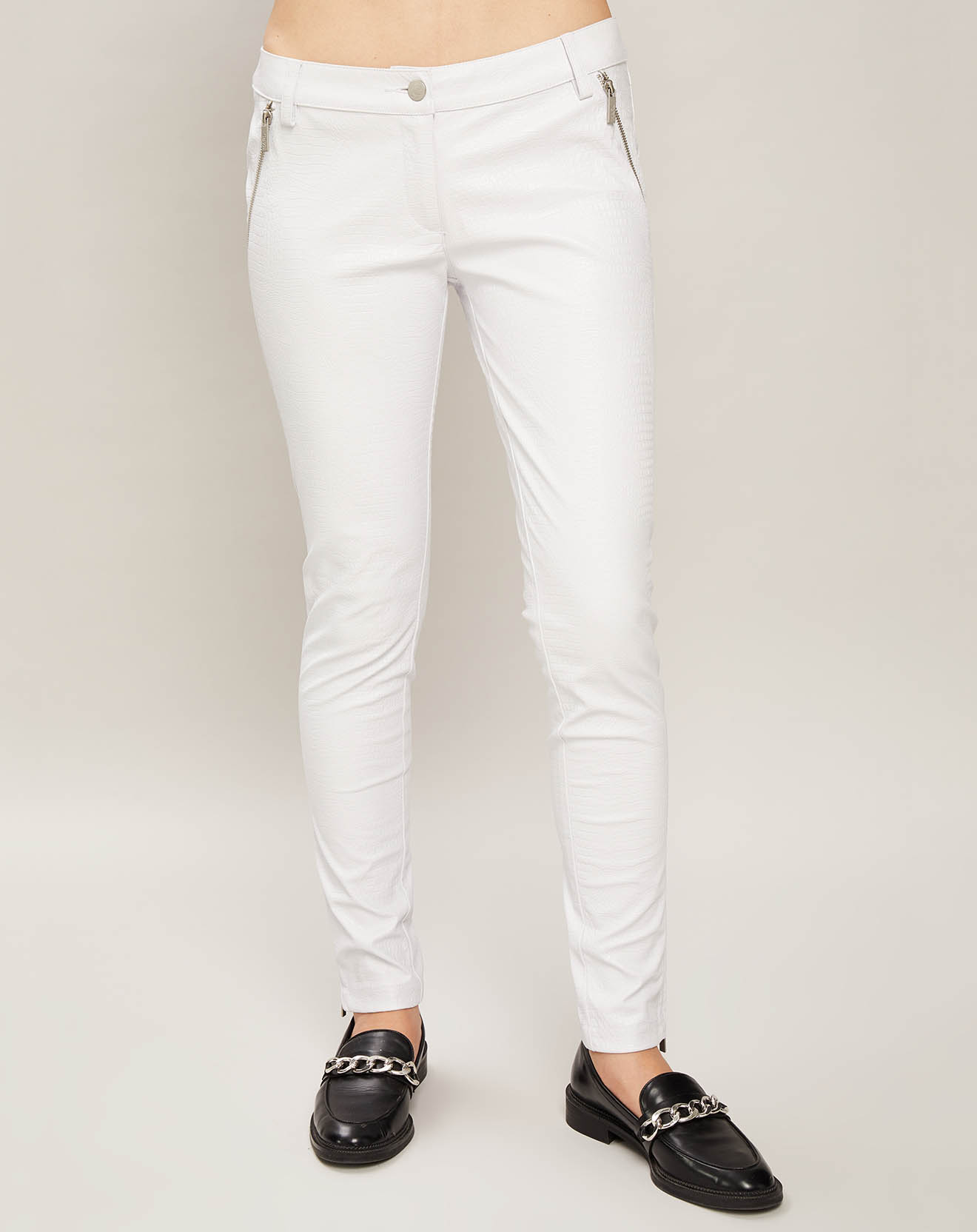 Pantalon texturé blanc