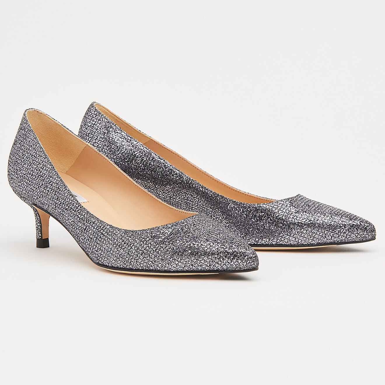 Escarpins Audrey gris strass anthracite - Talon 5 cm