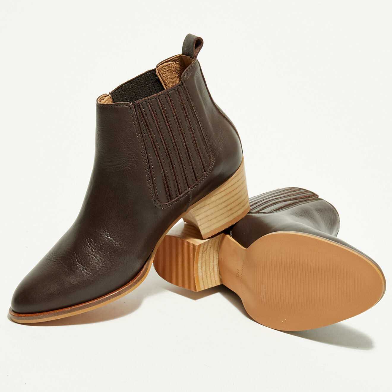 Chelsea Boots en Cuir Noémie marron