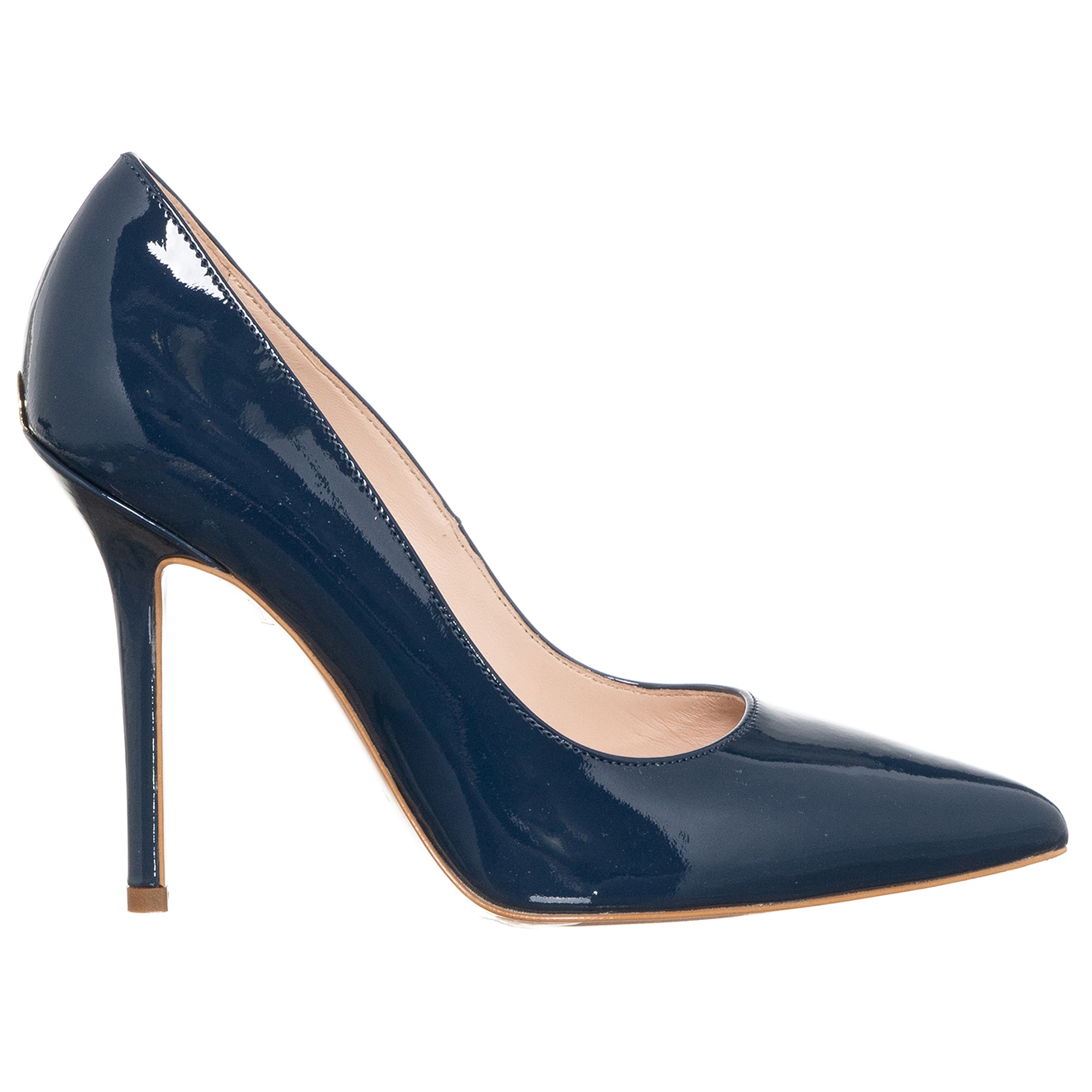 Escarpins en Cuir vernis Marilyn bleus - Talon 10 cm