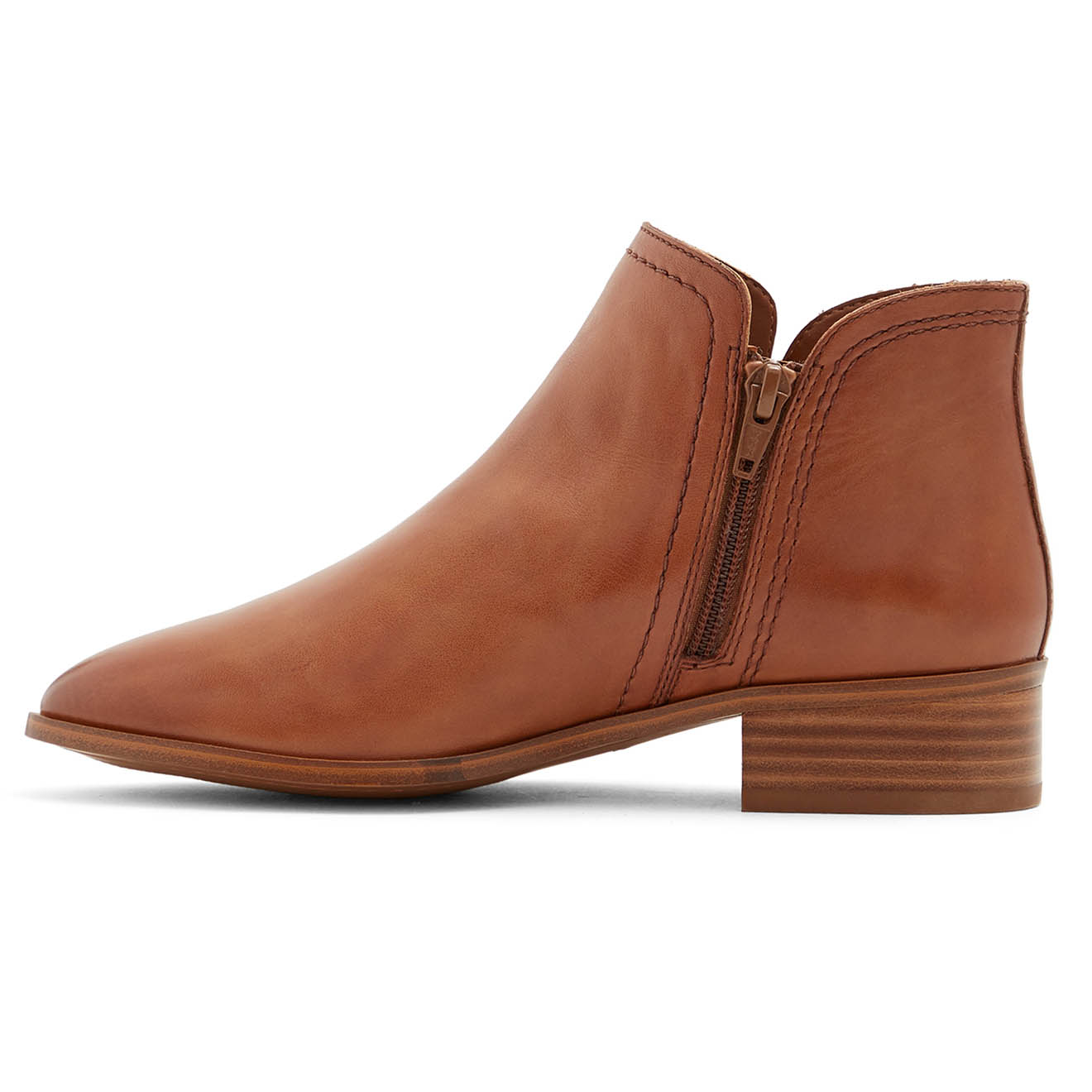 Bottines en Cuir Kaicien cognac
