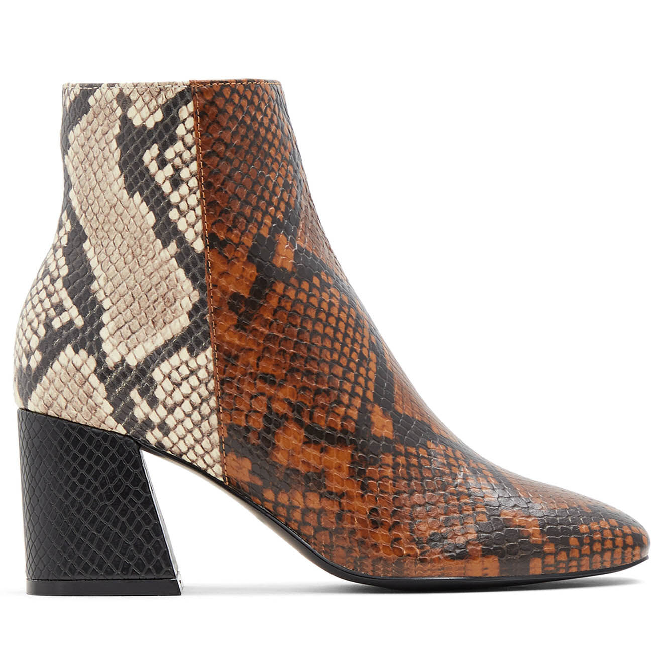 Bottines en Cuir Layla cognac - Talon 7 cm