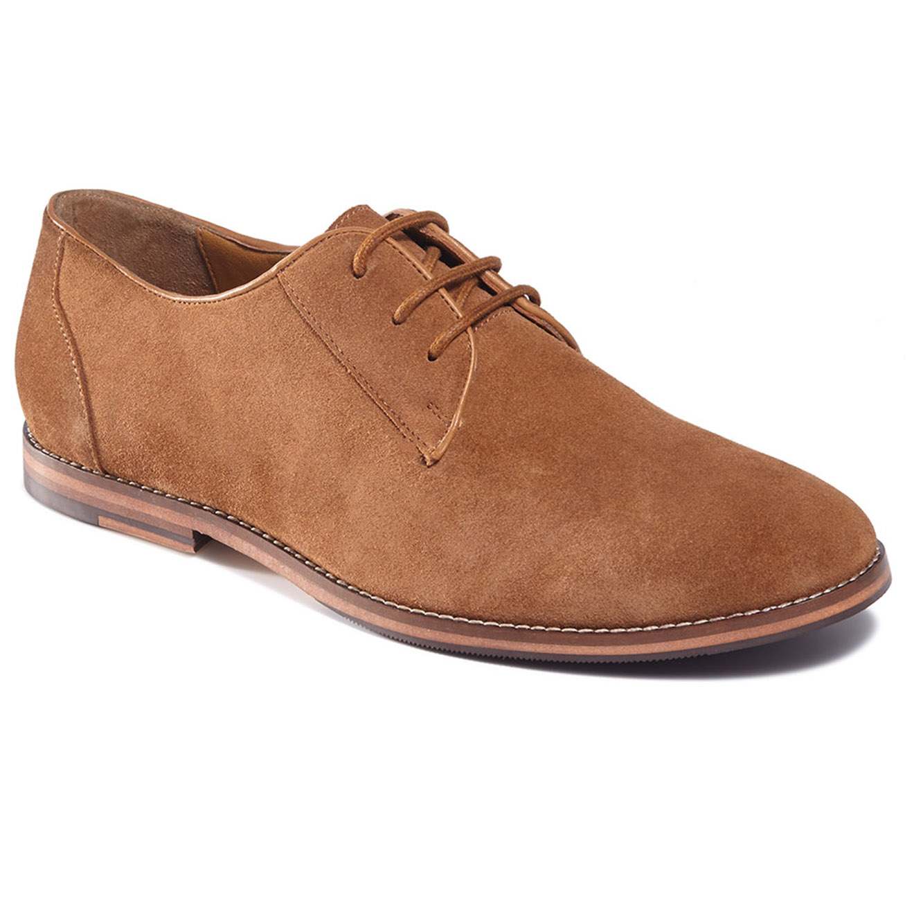 Boncourt - Derbies en Velours de Cuir Jean camel