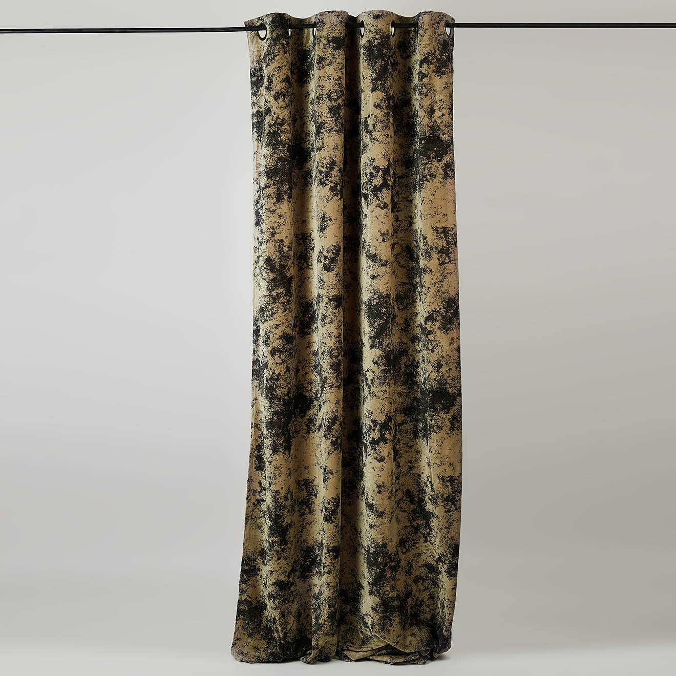 Rideau en Velours Noïda lin - 135x300 cm