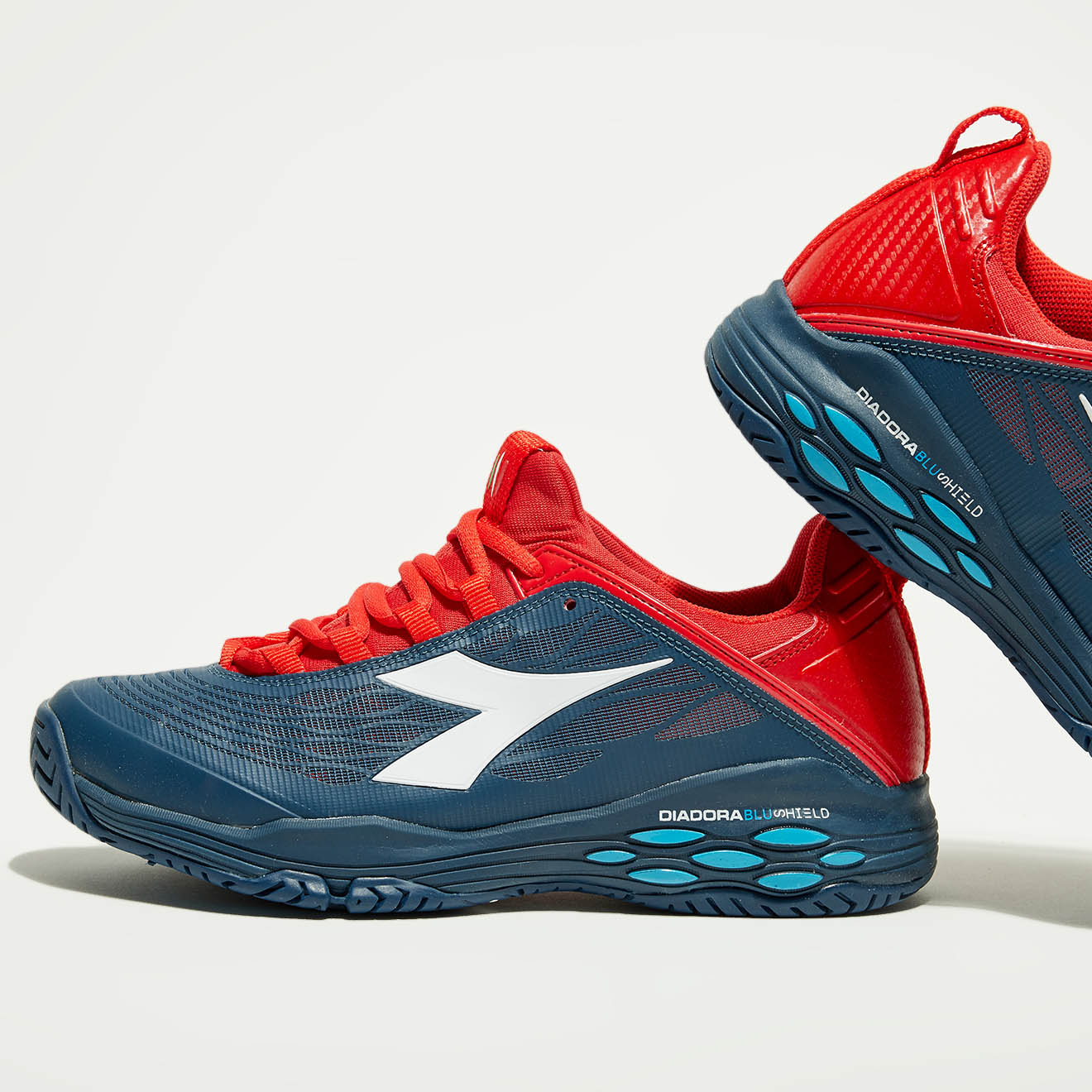 Diadora - Sneakers tennis Speed bleu/rouge