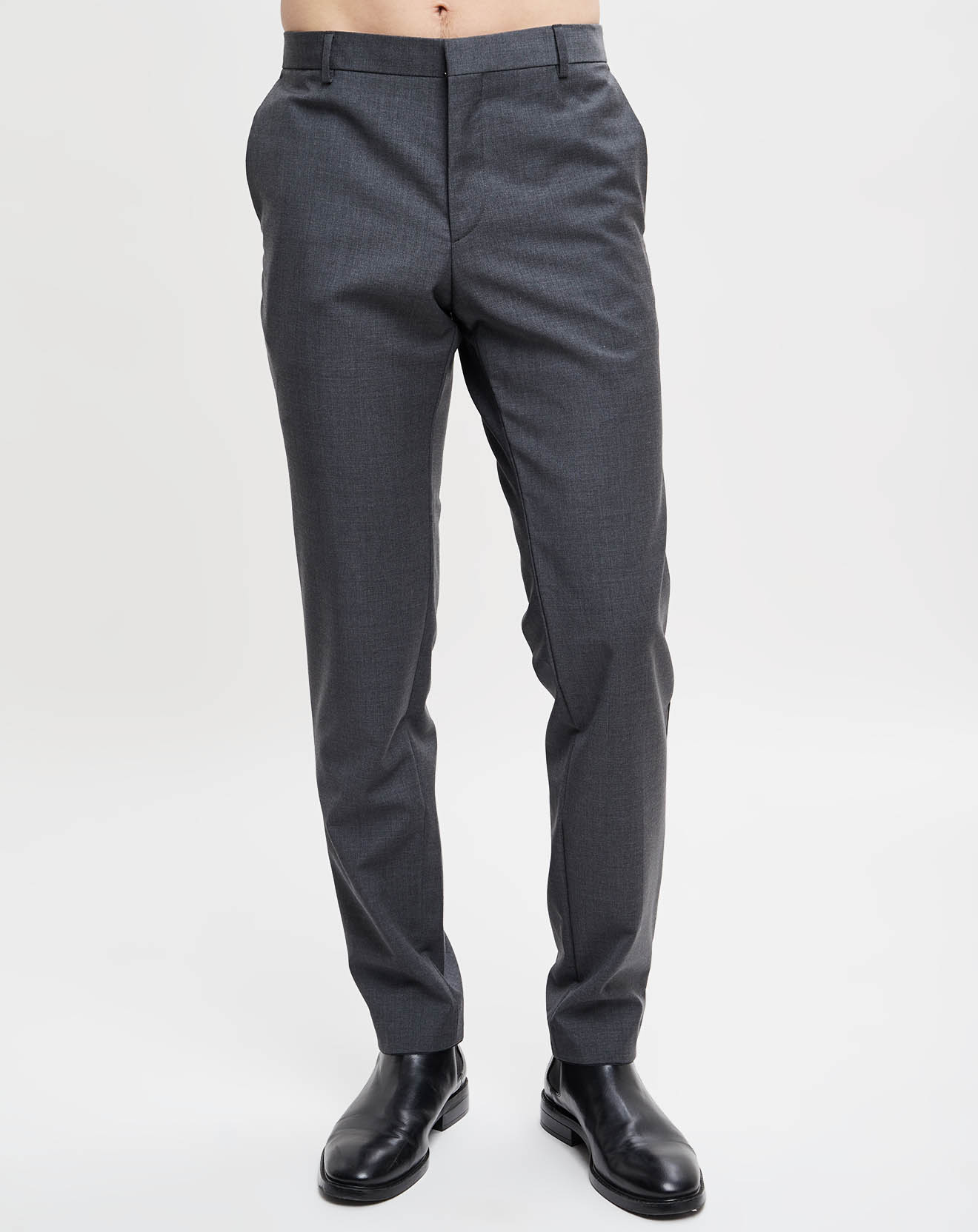 Pantalon 100% Laine fitted Paris-Bm béton