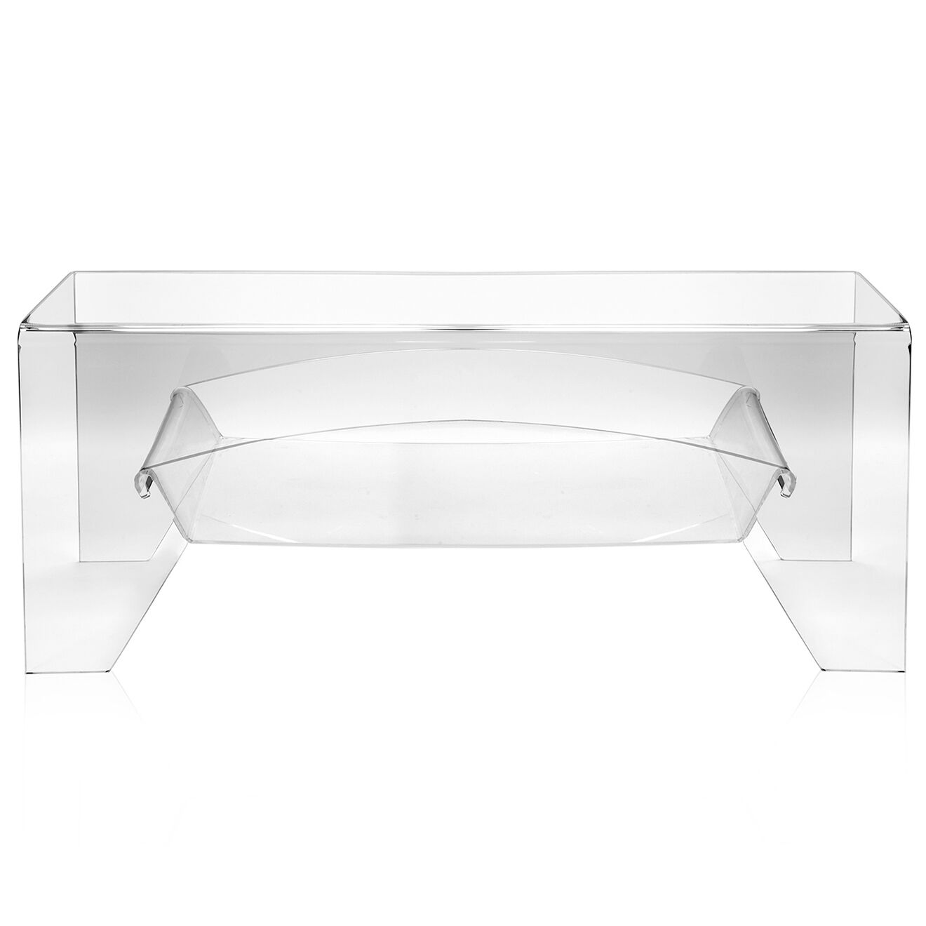 Table basse d'appoint transparente - 100x43x40 cm