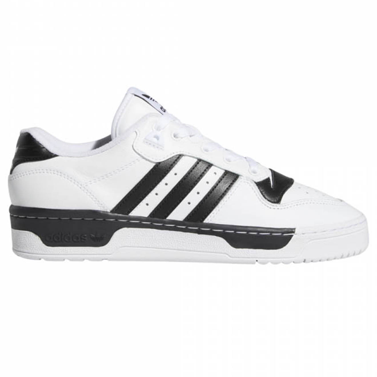 Adidas - Baskets en Cuir Rivalry Low blanc/noir