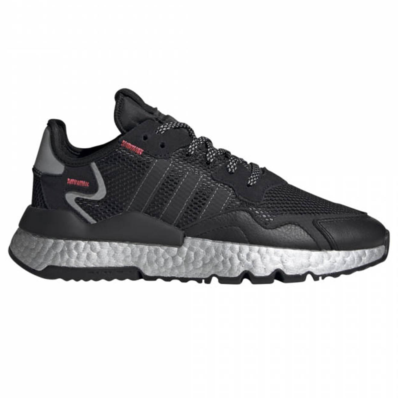 Adidas - Baskets en Cuir & Mesh Nite Jogger W noires