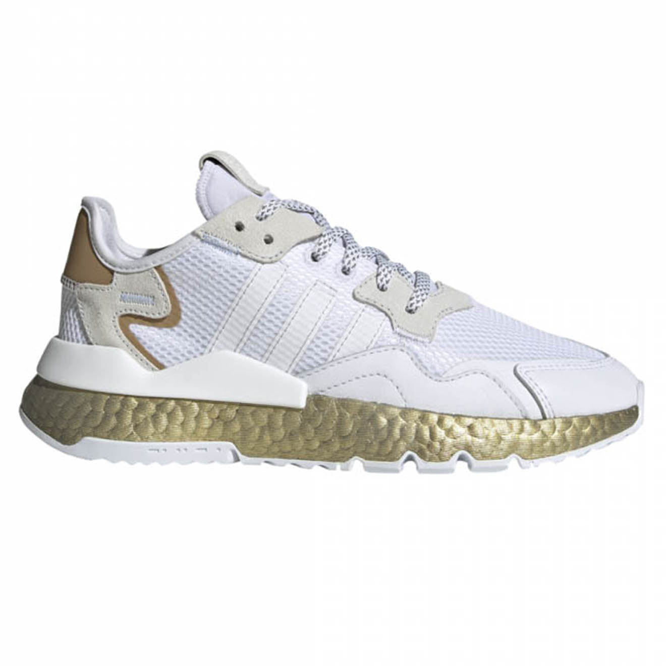 Adidas - Baskets en Cuir & Mesh Nite Jogger W blanches