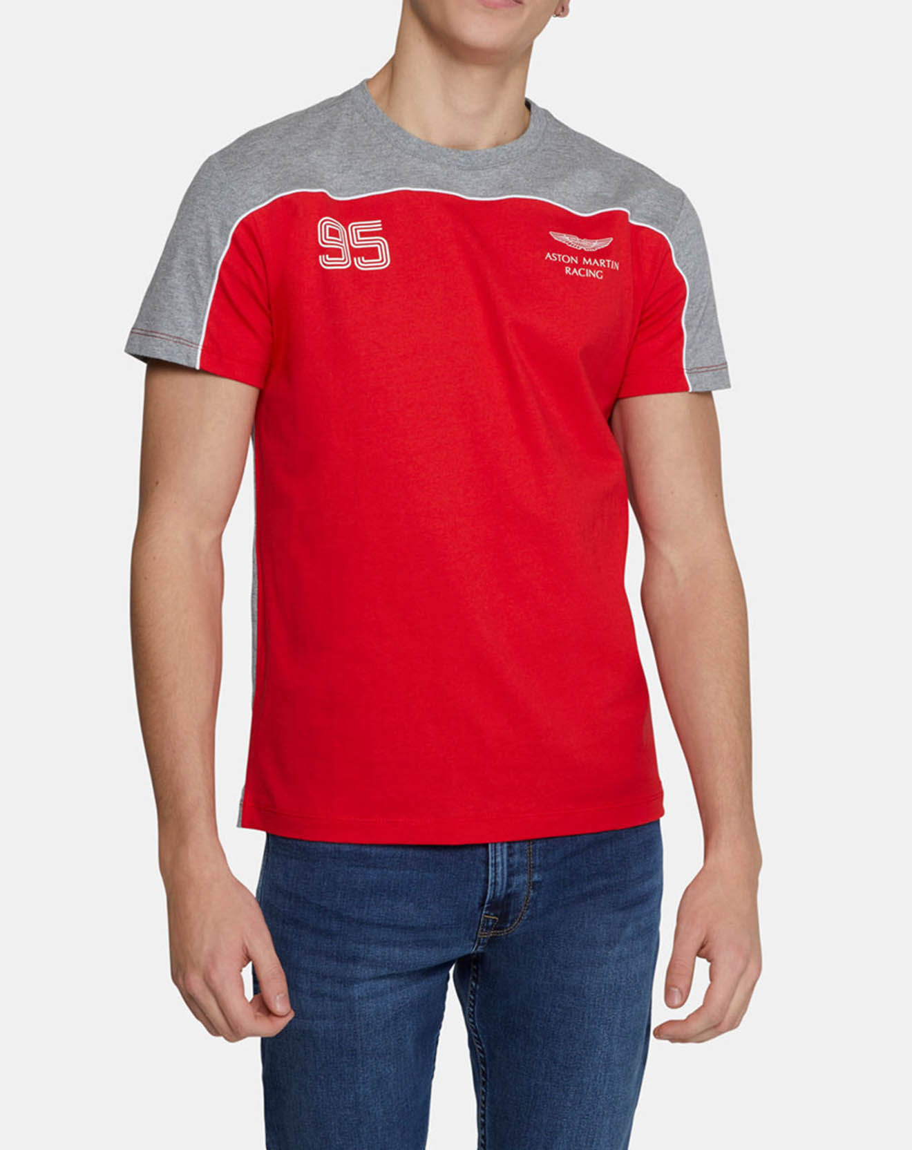T-Shirt Poit 95 Aston Martin Racing gris/rouge