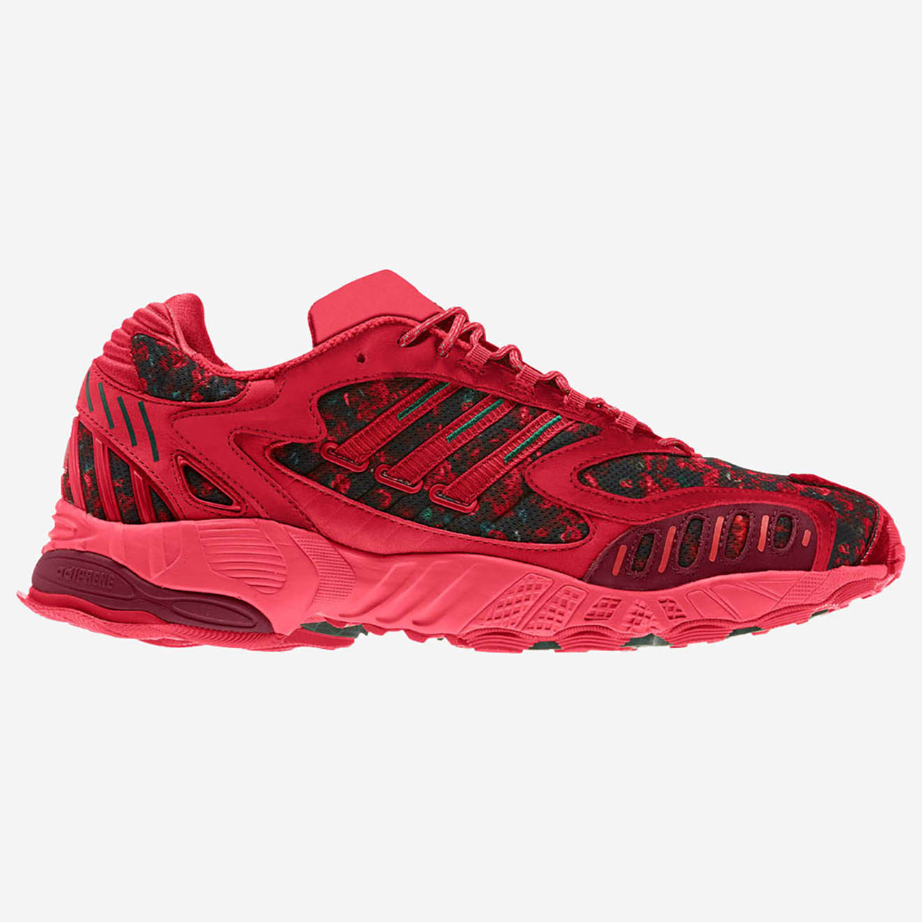 Adidas - Baskets en Cuir & Mesh Torsion Trdc rouge/gris