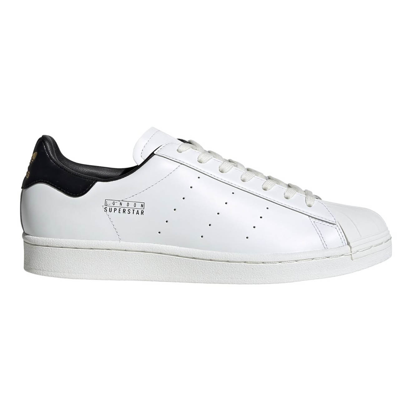 Adidas - Baskets en Cuir Superstar Pure London blanc/noir