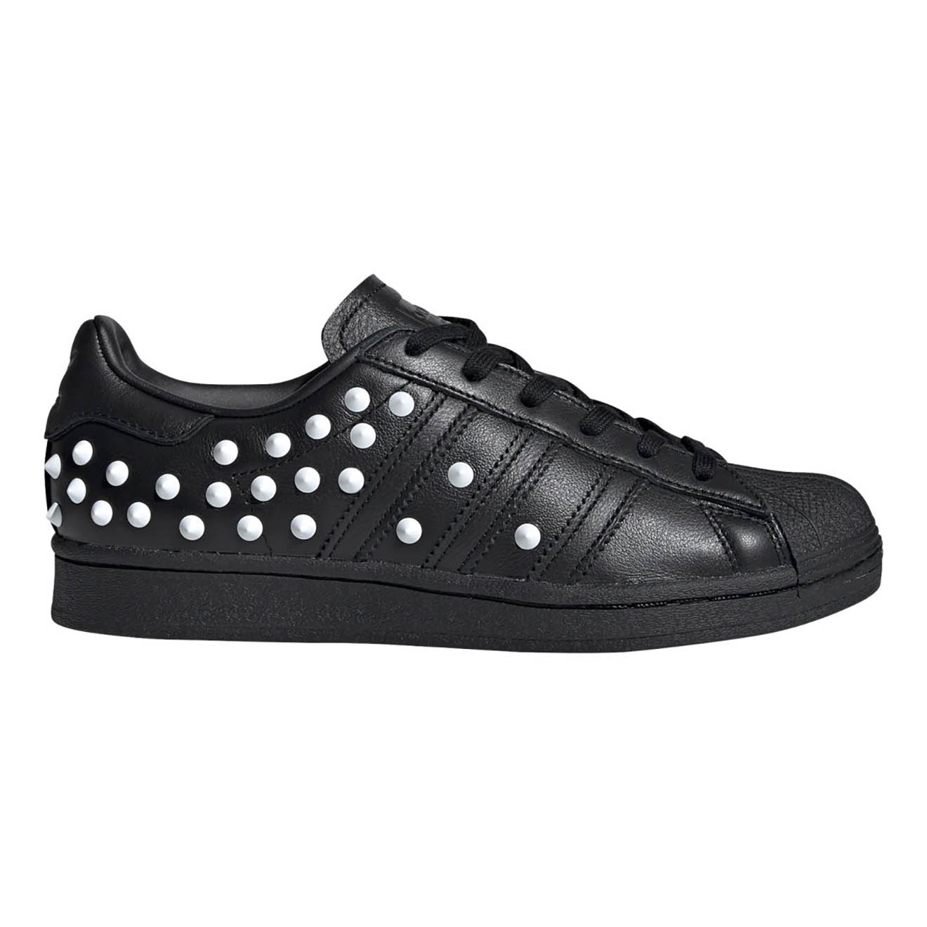 Adidas - Baskets en Cuir Superstar noires